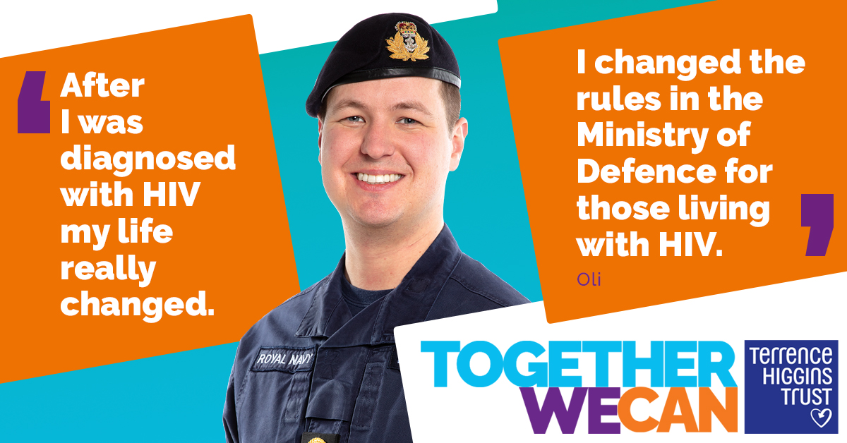 Oli Brown: "After I was diagnosed with HIV my life really changed. I changed the rules in the MoD for those living with HIV."