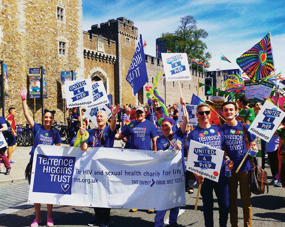 United 4 PrEP march at Cardiff Castle, Wales