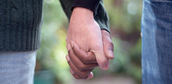 Holding hands close-up