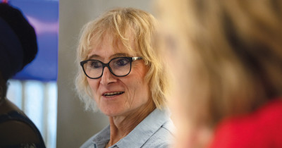 Antonia Belcher at trustee meeting