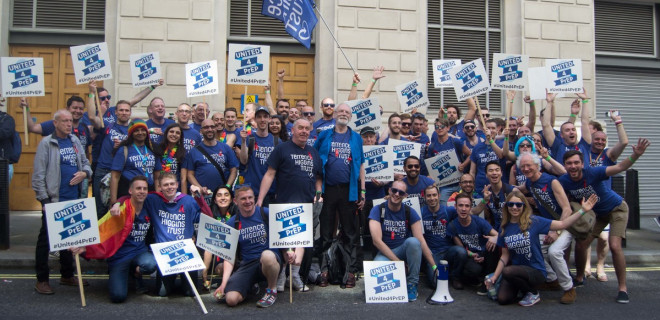 Campaigning for PrEP at Pride in London