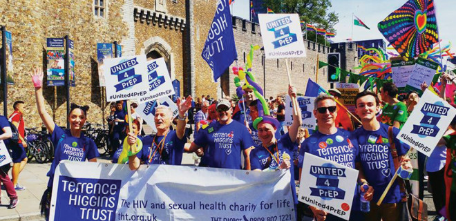 United 4 PrEP march at Cardiff Castle, Wales