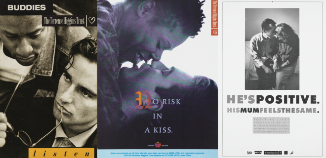Three Terrence Higgins Trust posters from our archives