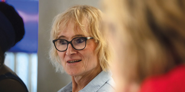 Antonia Belcher at trustee meeting