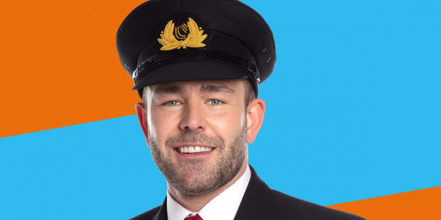 James in pilot's uniform