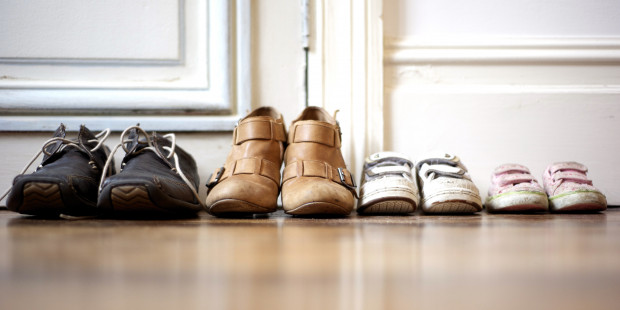 Shoes in a hallway